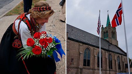 Norway's Queen Sonja visited a church in Minneapolis church to mark the end of her Minnesota visit