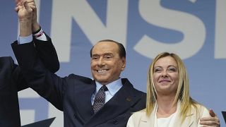 Silvio Berlusconi con Giorgia Meloni 