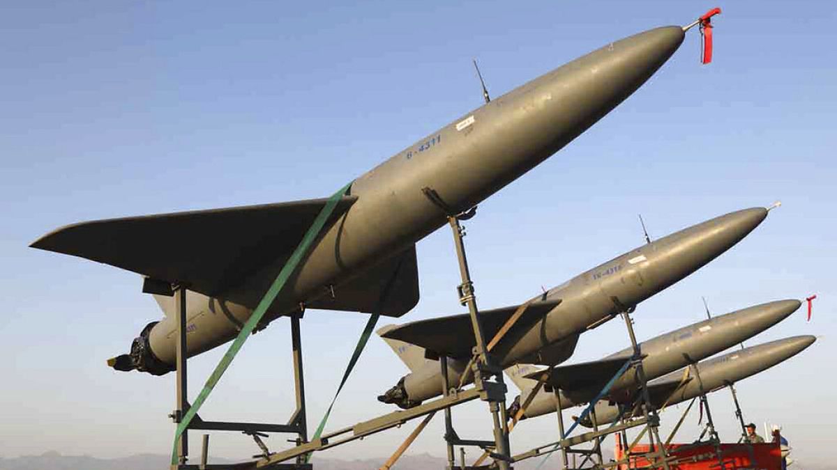 Des drones de fabrication iranienne lors d'exercices militaires, le 24 août 2022, Iran 