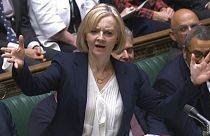 La primera ministra Liz Truss este miércoles en la Cámara de los Comunes