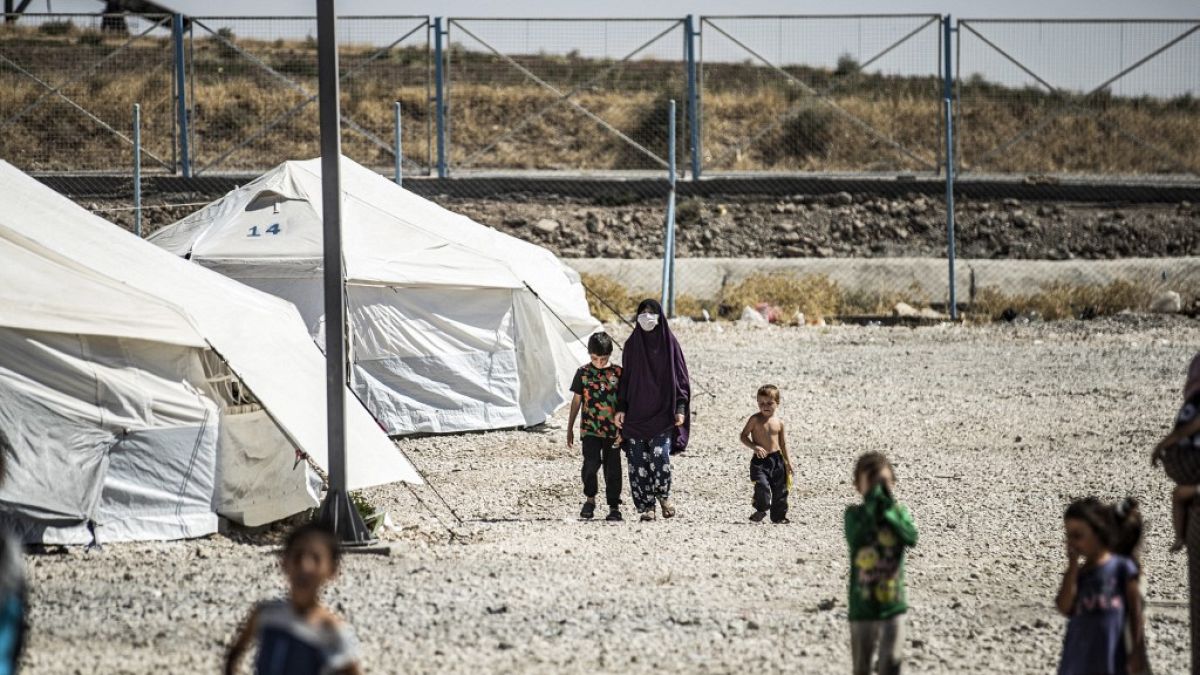 Archives : Camp de prisonniers de familles de djihadistes à Roj (Syrie), le 30/09/2020