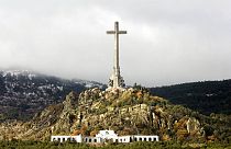 a giant cross where the tomb of Spain's dictator General Francisco Franco lies in the Valle de Caidos (Valley of the Fallen), Spain Wednesday Nov. 16, 2005.