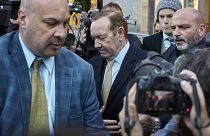 Kevin Spacey, center, leaves the Daniel Patrick Moynihan Court House on Thursday 20 October 2022, in New York