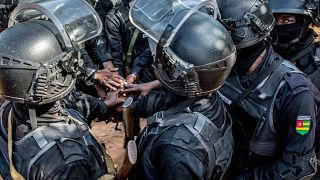 Togo's gendarmes and police officers exercise simulating a jihadist attack