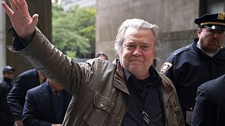 Former White House strategist Steve Bannon arrives at court, Tuesday, Oct. 4, 2022, in New York.