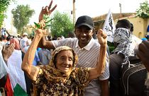 متظاهرون سودانيون في أم درمان المدينة التوأم للعاصمة الخرطوم. 2022/10/21