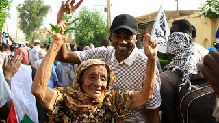متظاهرون سودانيون في أم درمان المدينة التوأم للعاصمة الخرطوم. 2022/10/21