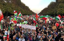 تظاهرات بزرگ ایرانیان ساکن اروپا در برلین، پایتخت آلمان، ۲۲ اکتبر