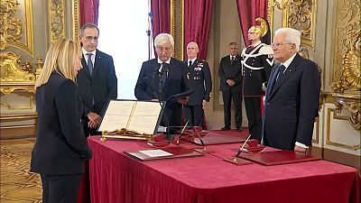 Giorgia Meloni, nouvelle Première ministre d'Italie, a prêté serment ce samedi matin.