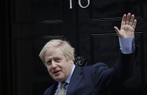 El ex primer minsitro británico Boris Johnson en el 10 de Downing Street