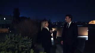 Giorgia Meloni, présidente du Conseil italien, et Emmanuel Macron, président français, à Rome, le 23 octobre 2022.