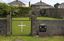 This June 4, 2014 file photo shows the site of a mass grave for children who died in the Tuam mother and baby home, in Tuam, County Galway, Ireland