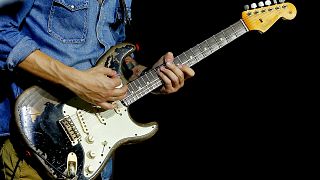 Eine Fender Stratocaster: Hier gespielt von John Mayer im Oktober 2013.