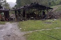 Разрушения после атаки на праздник в честь годовщины создания Организации независимости Качина 
