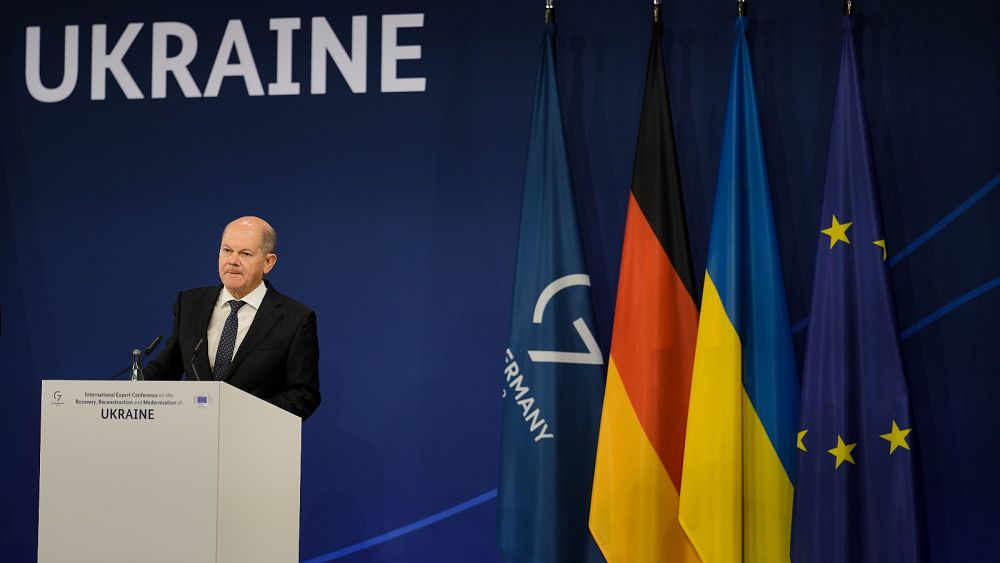 Rebuilding Ukraine will be a ‘challenge for generations’, says Scholz