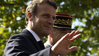 Le président français, Emmanuel Macron, lors du défilé du 14 juillet 2022 à Paris (France).