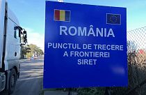 Siret border crossing in north-east Romania