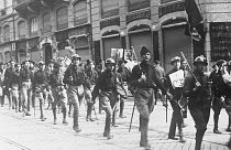 Fascists march through Rome. October 1922.