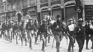 Fascists march through Rome. October 1922.