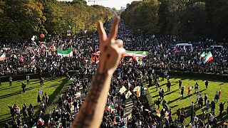 Протесты против режима в Иране. Берлин, Германия. 22 октября 2022.