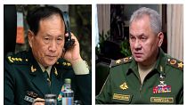  وزير الدفاع الروسي سيرغي شويغو ووزير الدفاع الصيني وي فينغه