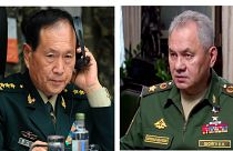  وزير الدفاع الروسي سيرغي شويغو ووزير الدفاع الصيني وي فينغه