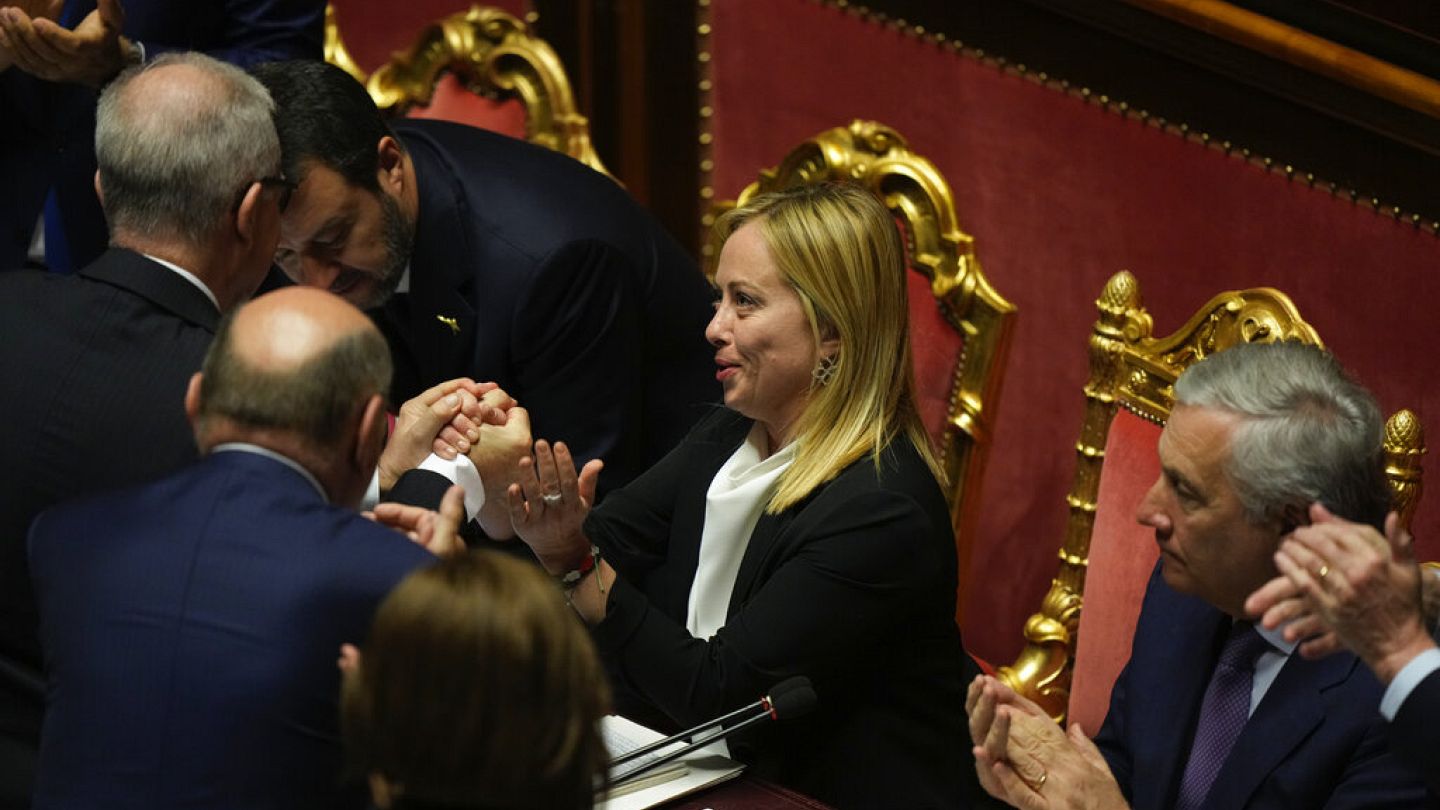 Right-wing Italian Prime Minister Giorgia Meloni wins senate vote | Euronews