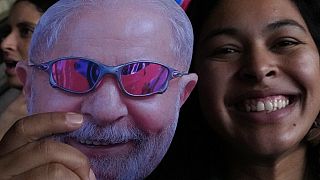 Eine Brasilianerin in der Hauptstadt Brasilia hat sich offenbar schon für Lula da Silva entschieden