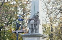 Four communist-era monuments to Red Army soldiers have been dismantled in Poland