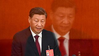 Xi Jinping lors du congrès du Parti communiste chinois, le 20 octobre 2022 (Pékin, Chine). 