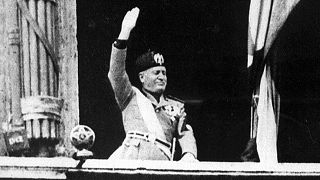 A második világháború alatt Rómában készült felvétel Benito Mussolini olasz diktátorról
