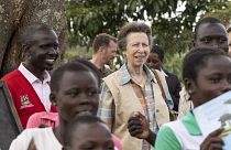 الأميرة البريطانية آن في أوغندا.