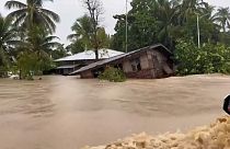 Homes destroyed by Tropical Storm Nalgae