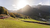 Le train le plus long du monde a circulé entre Albula et Bernina, le 29 octobre 2022