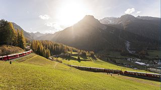 Le train le plus long du monde a circulé entre Albula et Bernina, le 29 octobre 2022