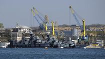 سفن حربية روسية تابعة لأسطول البحر الأسود في شبه جزيرة القرم