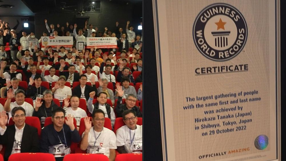 Genial récord Guinness de mismo nombre y apellido: 178 Hirokazus Tanakas  bajo el mismo techo | Euronews
