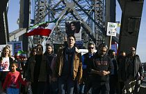 Kanadas Regierungschef Justin Trudeau beim Menschenkette für Protestierende in Iran