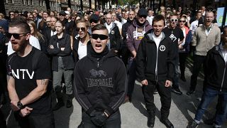 Nazi yanlısı aşırı sağcı grup gösterisi