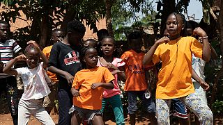 Triplet Ghetto Kids Dancing in Kampala, Uganda.