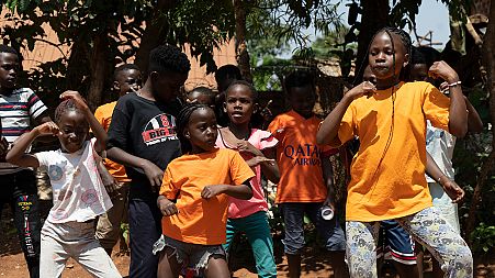 Triplet Ghetto Kids Dancing in Kampala, Uganda.