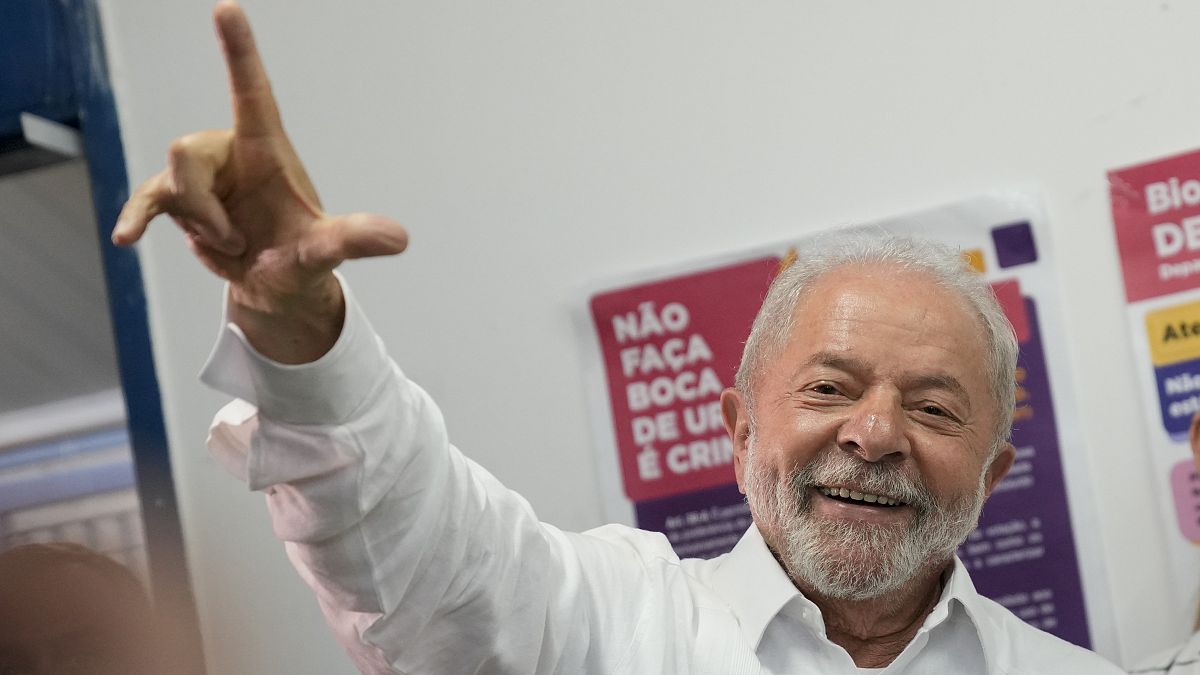 Lula da Silva bei der Stimmabgabe an diesem Sonntag