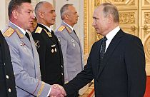 General Alexander Lapin mit Russlands Präsident Wladimir Putin
