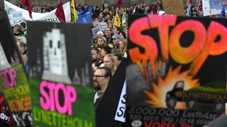 Διαδηλωτές για το κλίμα στη Δανία