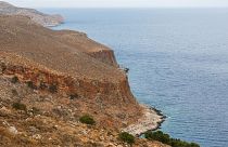 The coast of Crete. A woman has died after being crushed by a giant rock while she slept in a coastal hotel.