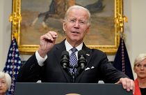 President Joe Biden speaks about gas prices and oil companies profits in the White House.