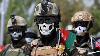 أفراد القوات الخاصة الجدد في الجيش الأفغاني يحضرون حفل تخرجهم في مركز التدريب العسكري في كابول في أفغانستان في 17 يوليو 2021