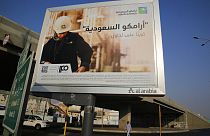 Une publicité d'Aramco à Jeddah (Arabie Saoudite) - Photo de 2019
