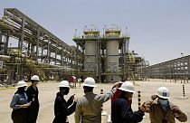 Planta de gas natural licuado propiedad de Aramco en Hawiyah, Arabai Saudí 1/11/2022