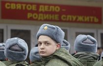 Призывники в Москве, архивная фотография.